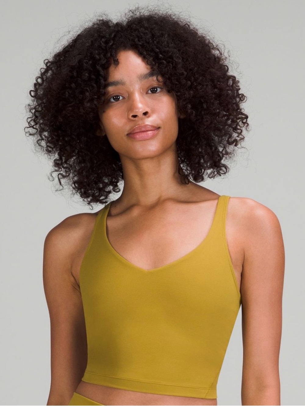 lululemon athletica Mustard Yellow Crop Tank Top